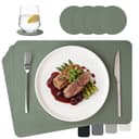 MiaMio Platzset 8-teilig Salbeigrün PVC-Kunstleder abwaschbar Bild 2