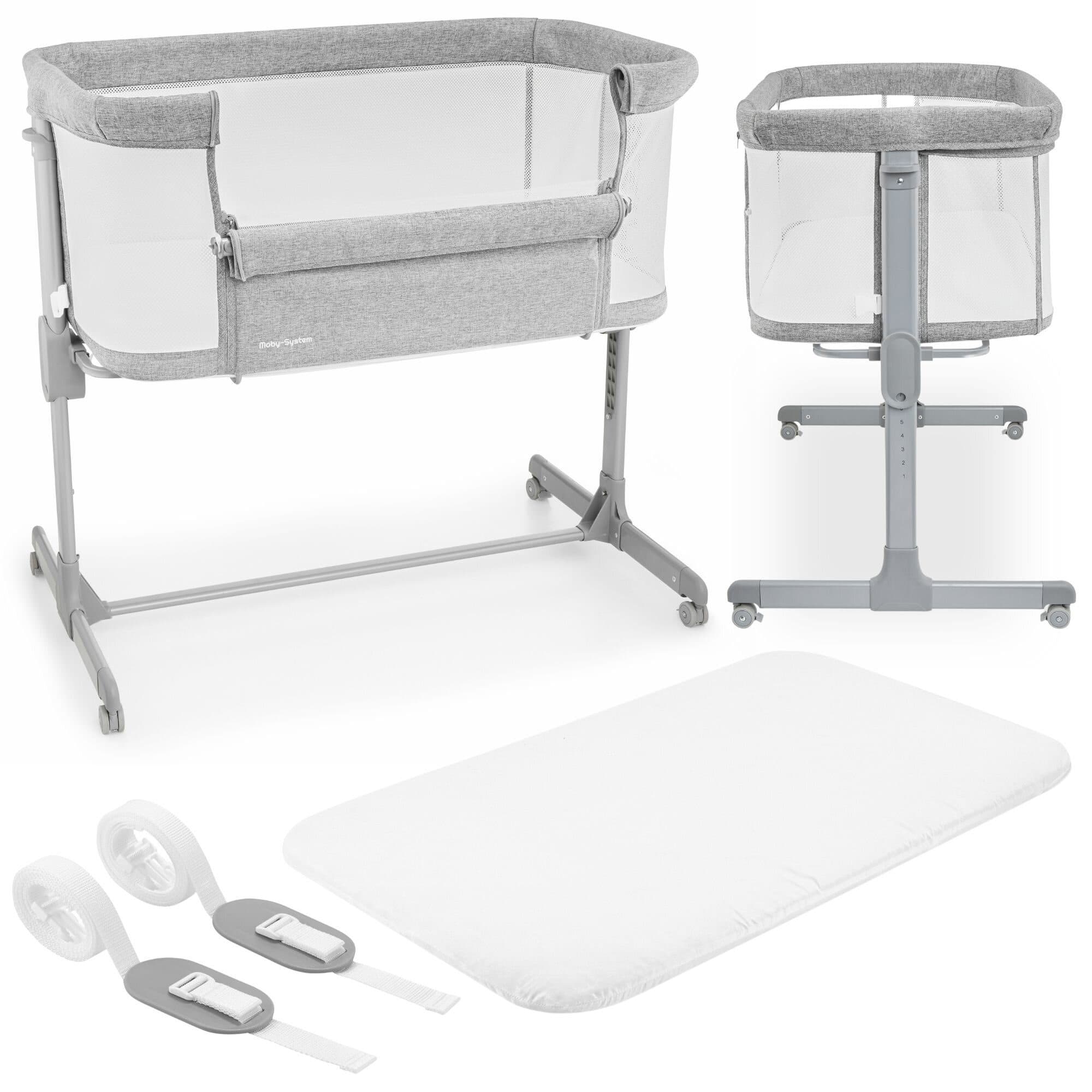 Moby-System Beistellbett LUNA 3in1 Babybett grau - Bild 2