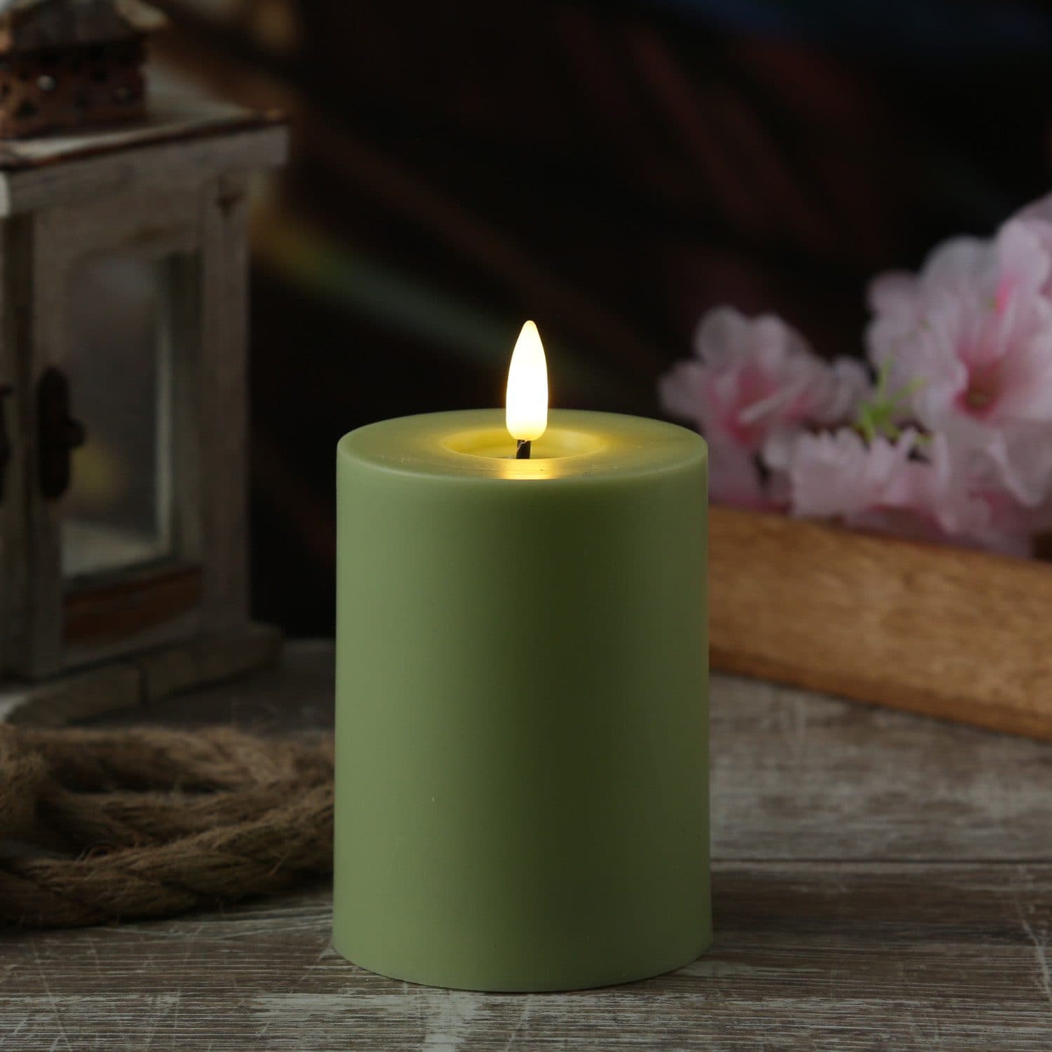 MARELIDA LED-Outdoorkerze Grün mit Timer - Bild 2