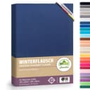 leevitex Spannbettlaken Thermo-Fleece Blau Warm & Weich Bild 2