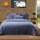 Pure cottom Satin-Bettwäsche blau, Baumwoll-Satin Bild 2