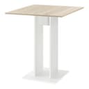 en.casa Küchentisch Lindesnes quadratisch 65x65x78cm Eicheoptik Weiß Bild 2