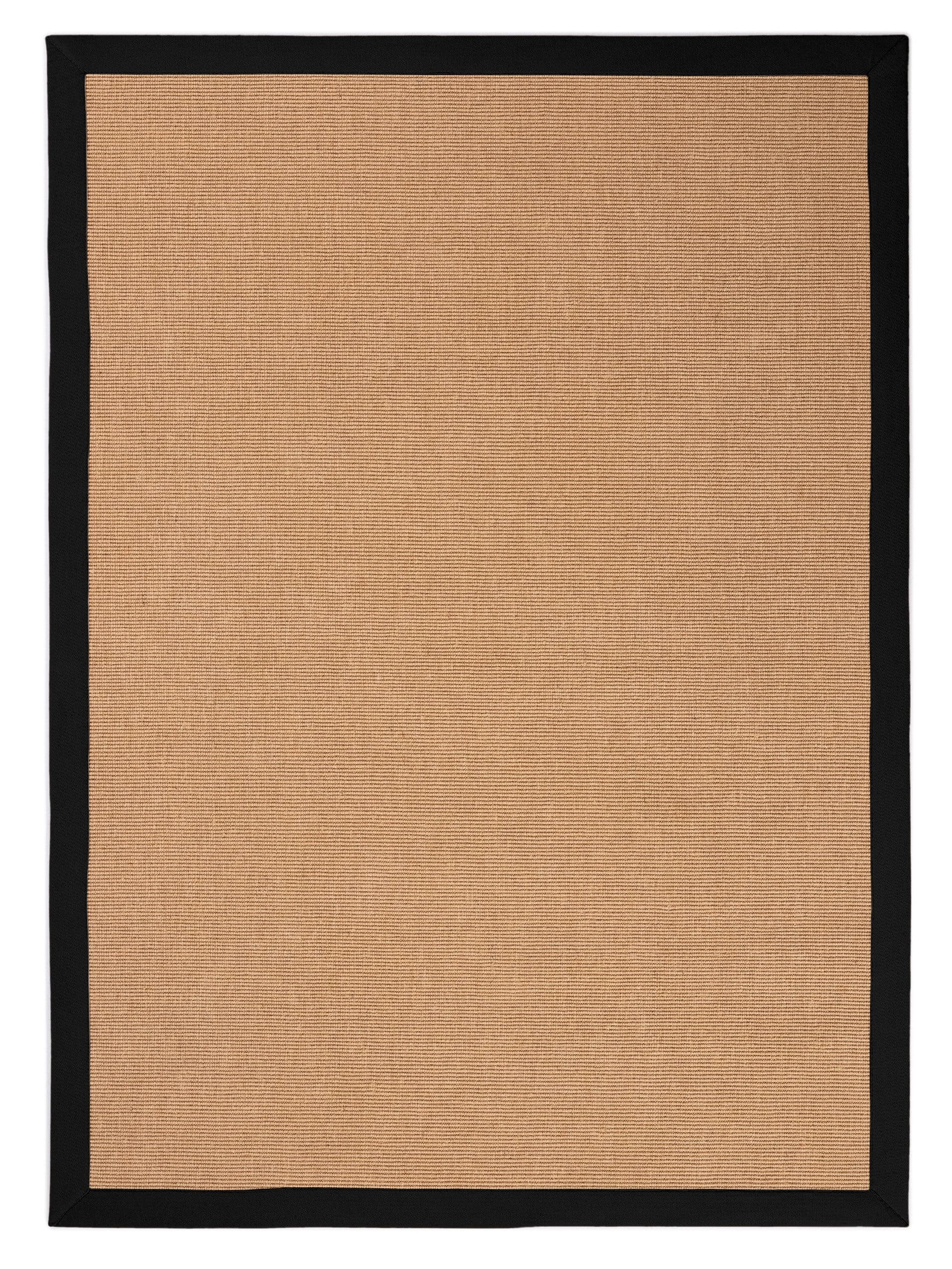 CarpetFine Sisalteppich Grau/Schwarz mit Bordüre Handgewebt - Bild 2