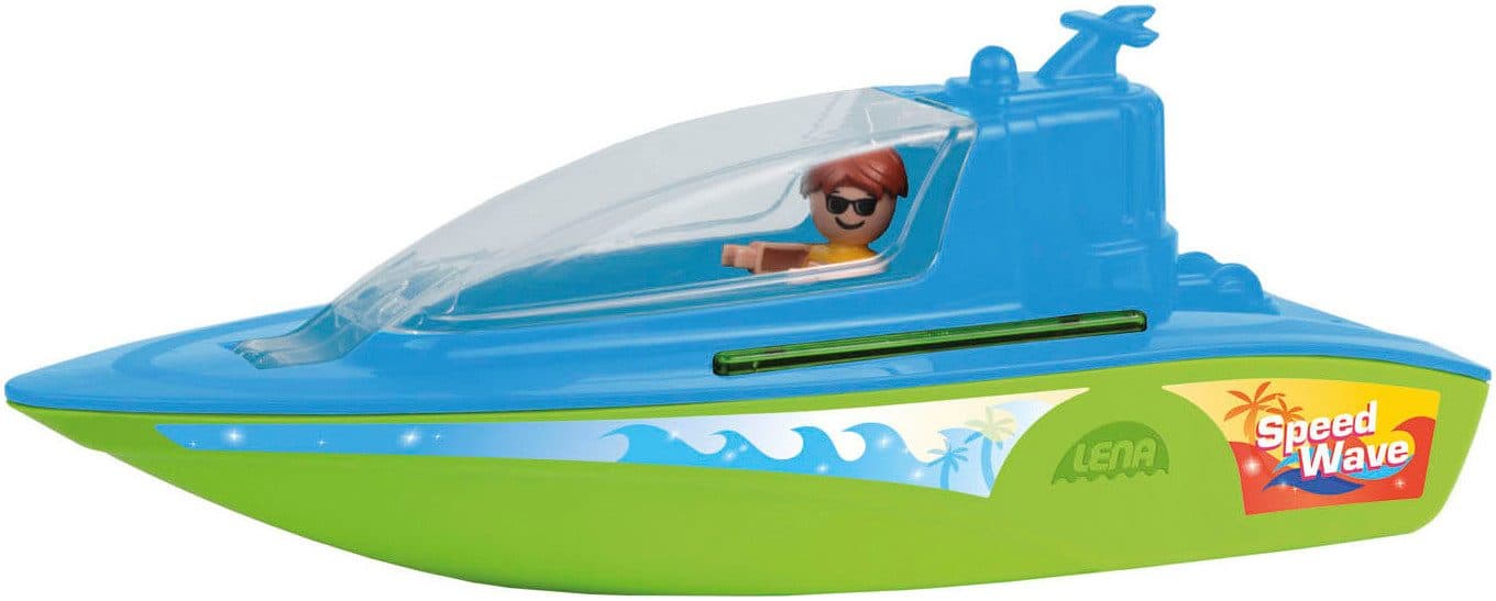 LENA® BOAZZ Sportboot Spielzeug-Boot mit Spielfigur