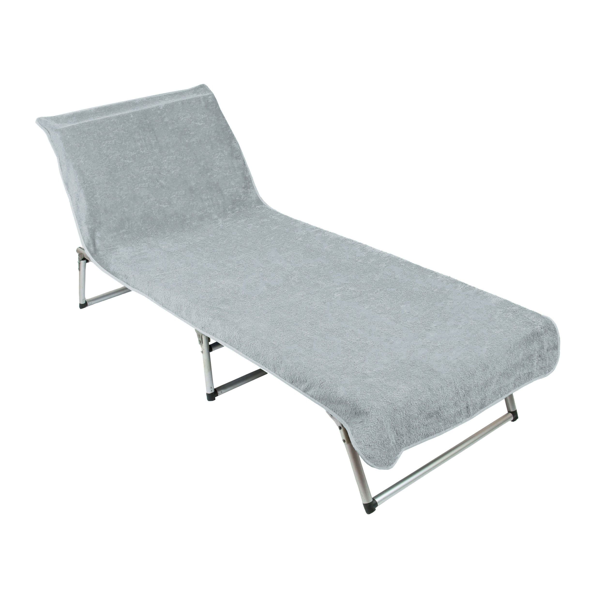 ZOLLNER Strandtuch 80x215 cm 100% Baumwolle Grau - Bild 2