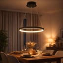 GLOBO LIGHTING LED Pendelleuchte Schwarz Matt Ring Bild 2