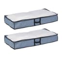relaxdays Unterbettkommode 2er Set Grau Transparent Kunststoff Bild 2