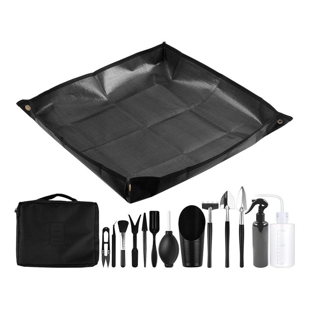 wohnTRAUM24 Gartenpflege-Set 15-teilig mit schwarzer Pflanzmatte - Bild 2