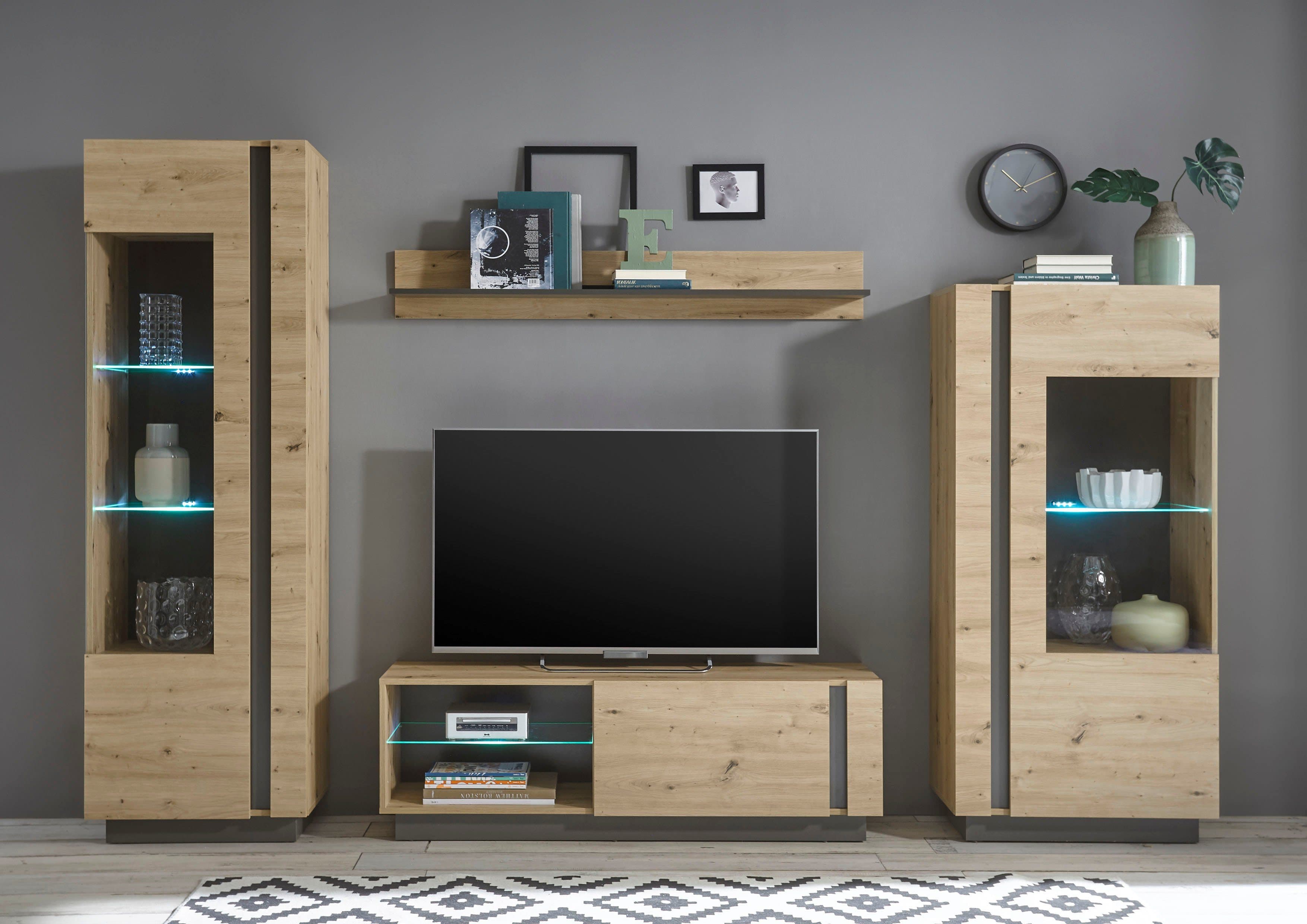 HOME AFFAIRE Wohnwand CLAiR Kombi 21 Braun Eiche Artisan - Bild 2