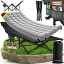 ELONEO Feldbett mit Premium Auflage – Klappbar, 200kg Traglast, Grau Bild 2