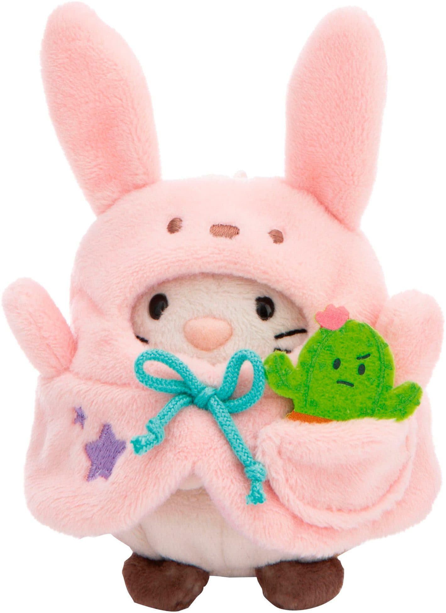 Nici Kuscheltier mymochi Katze Angy 8 cm Beige Rosa mit Hasenkostüm - Bild 2