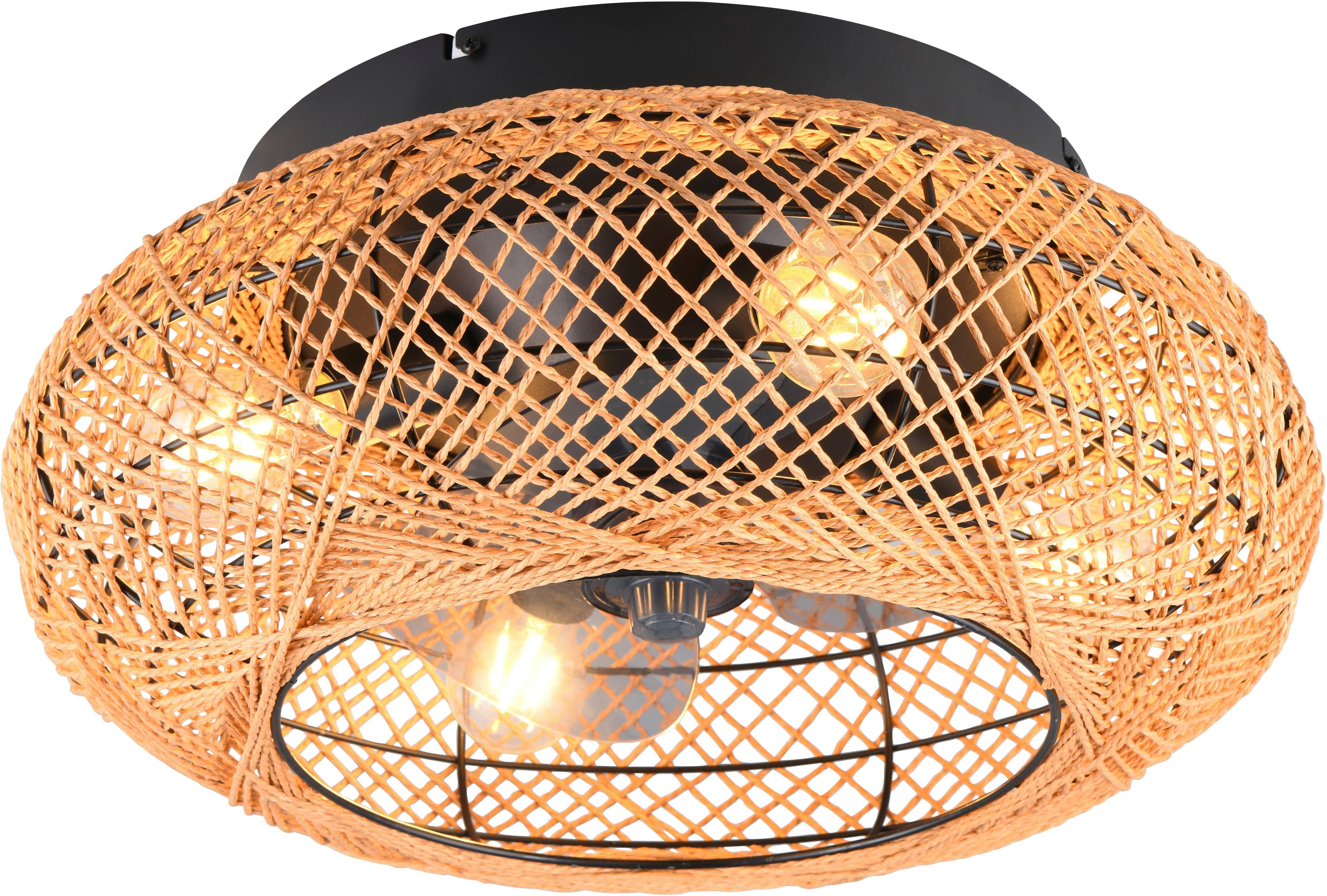 Reality Leuchten Deckenventilator LILLESAND Braun mit Fernbedienung & Timer - Bild 2