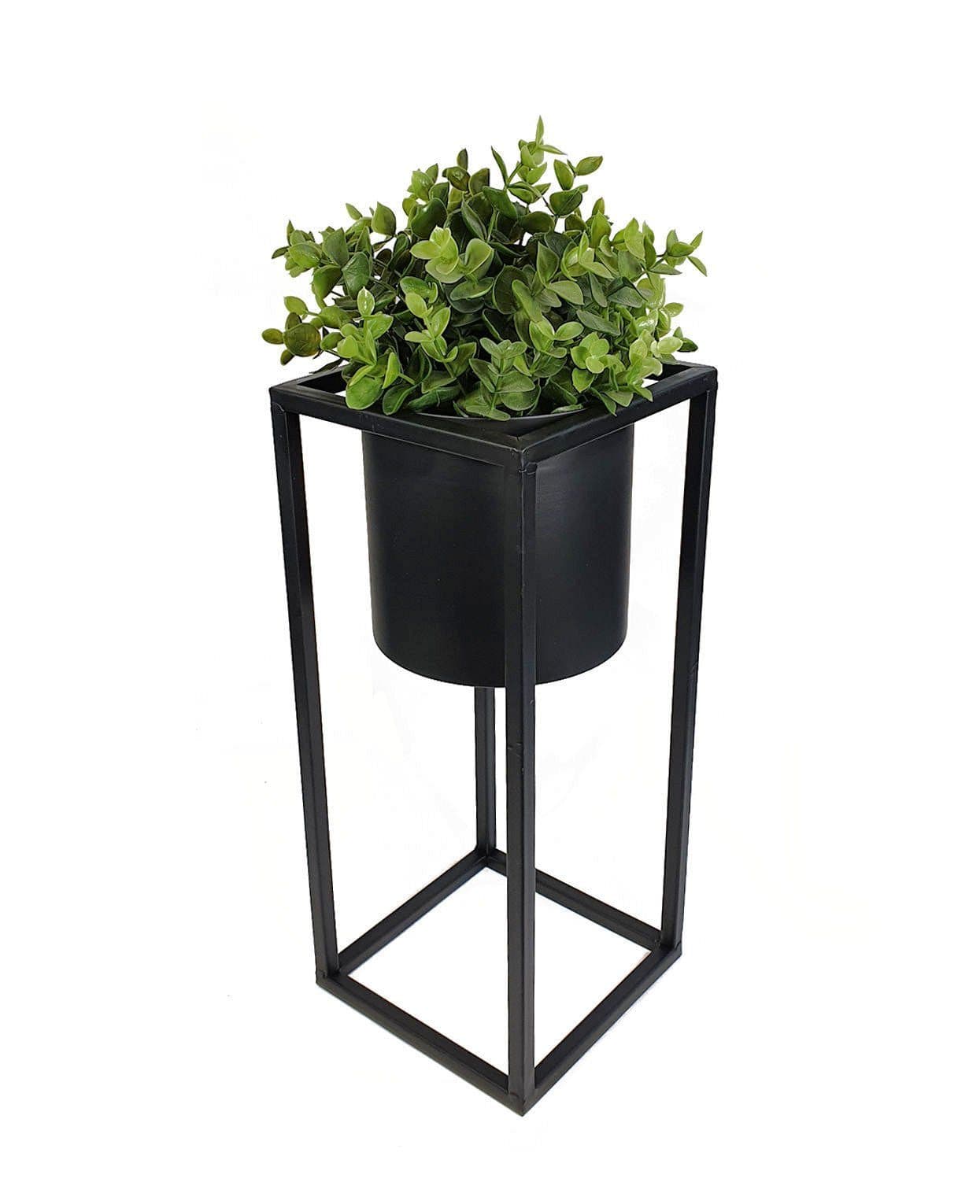 Spetebo Blumenständer Metall Schwarz 35 cm
