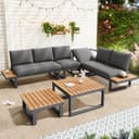 STILVORA Gartenlounge-Set mit verstellbarer Neigung Schwarz/Grau Bild 2