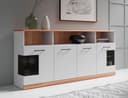 OTTO home Sideboard RIBE20 Massivholz Fronten mit Glaseinsatz Bild 2