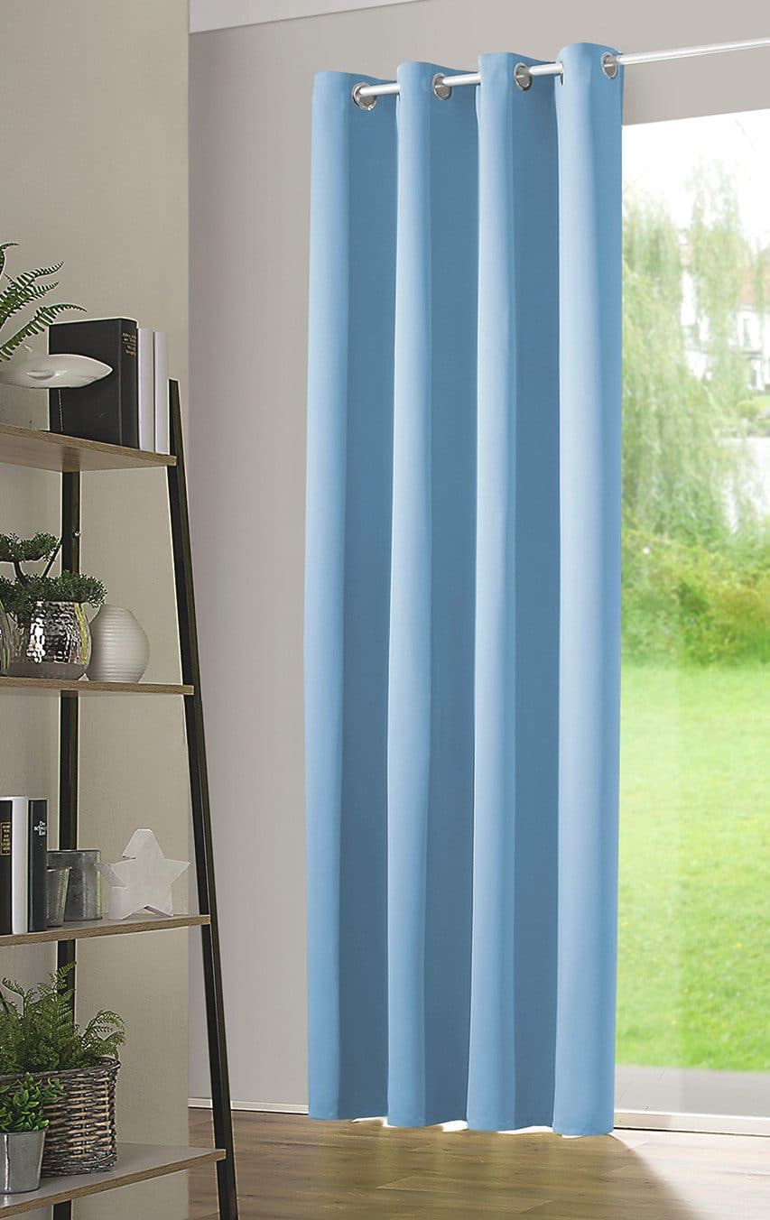 heimtexland Verdunkelungsvorhang Thermo-Ösenschal Uni Hellblau - Bild 2