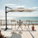 HOMALL Sonnenschirm 300x400 cm Ampelschirm Beige Grau UV-Schutz 50+ Bild 2