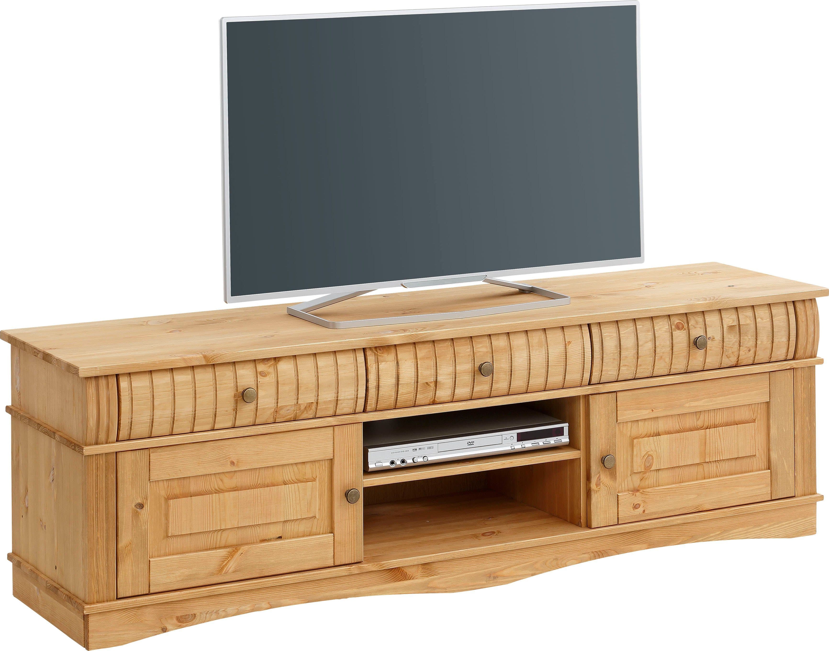 OTTO home Lowboard Teresa Massivholz Landhausstil Beige - Bild 2
