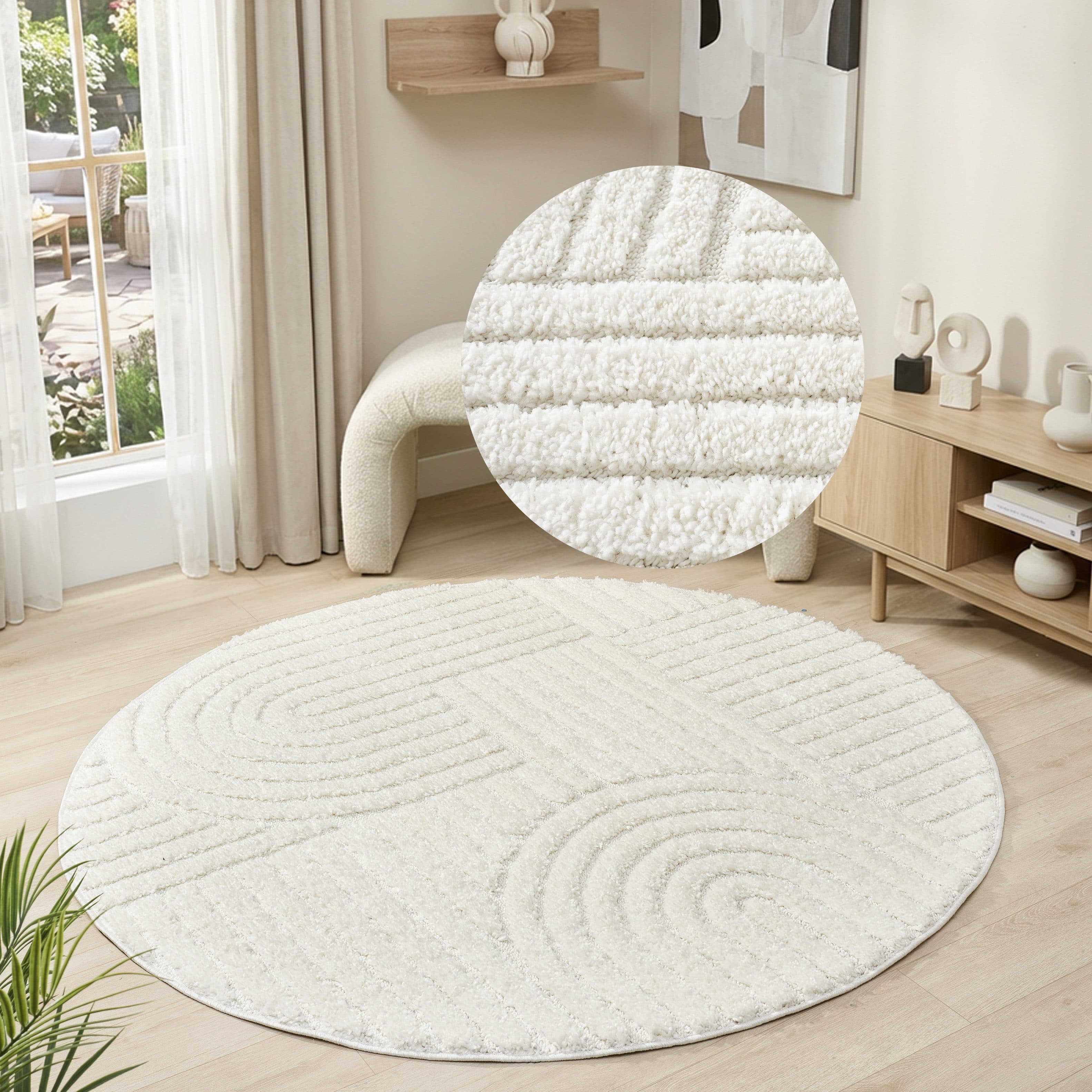 Teppich OTTO HOME Jonne Boho-Design Scandi Creme 120cm - Bild 2