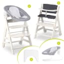 Hauck Hochstuhl Beta Plus White - Newborn Set mit Neugeborenenaufsatz Bild 2