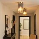 GLOBO LIGHTING Deckenleuchte Schwarz Silber Glas Metall E27 Bild 2