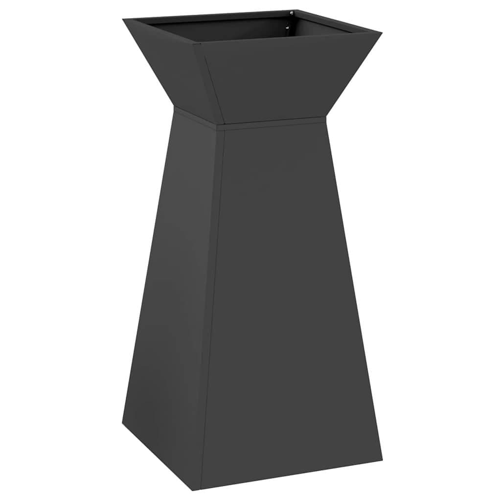 vidaXL Blumentopf Säulen Pflanzer Schwarz Moderner Gartenpfeiler - Bild 2