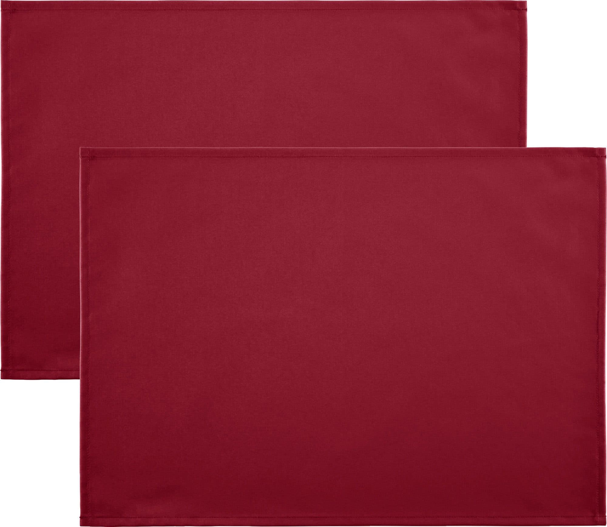 REDBEST Tischset "New Orleans" 2er-Pack abwaschbar Uni Rot - Bild 2