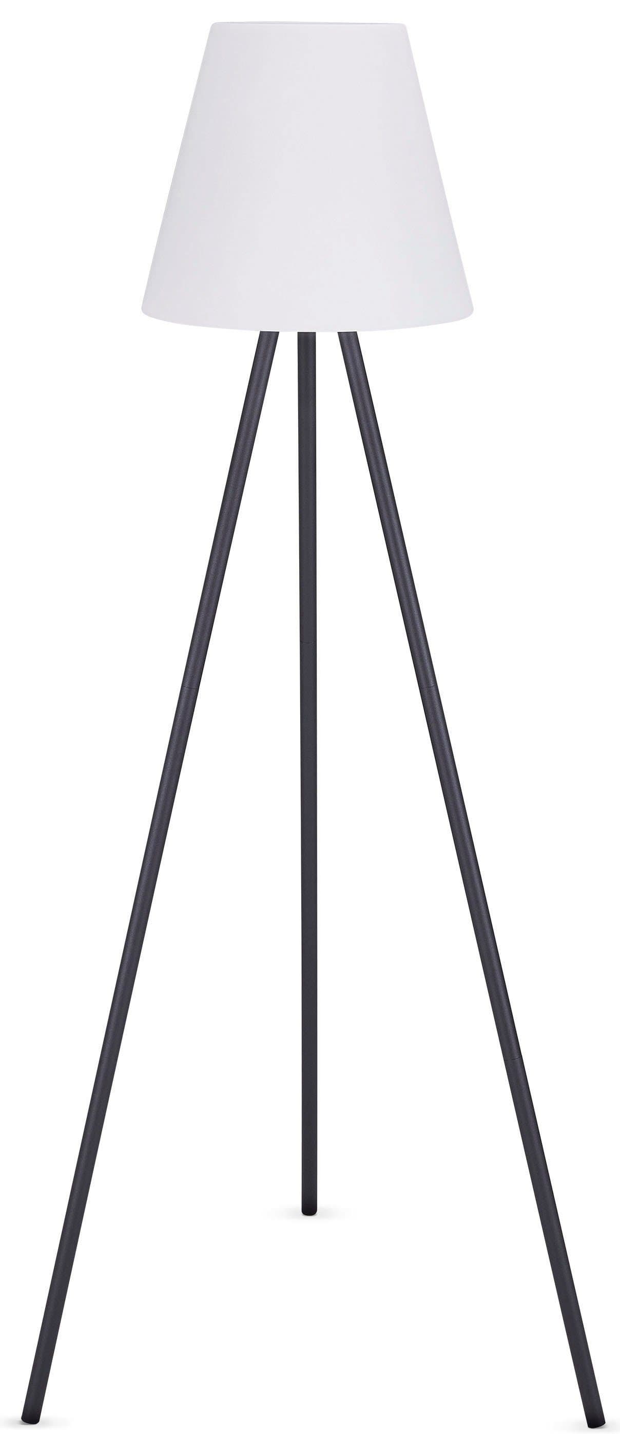 Moderne Stehlampe aus Kunststoff, grau, Ø 35 cm, H: 148 cm - Bild 2