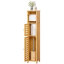 Yorbay Toilettenpapierhalter Schmaler Badezimmerschrank Bambus Bild 2