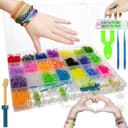 KRUZZEL Kreativset Loom Bands 6801-tlg. Bunt mit Webstuhl & Zubehör Bild 2
