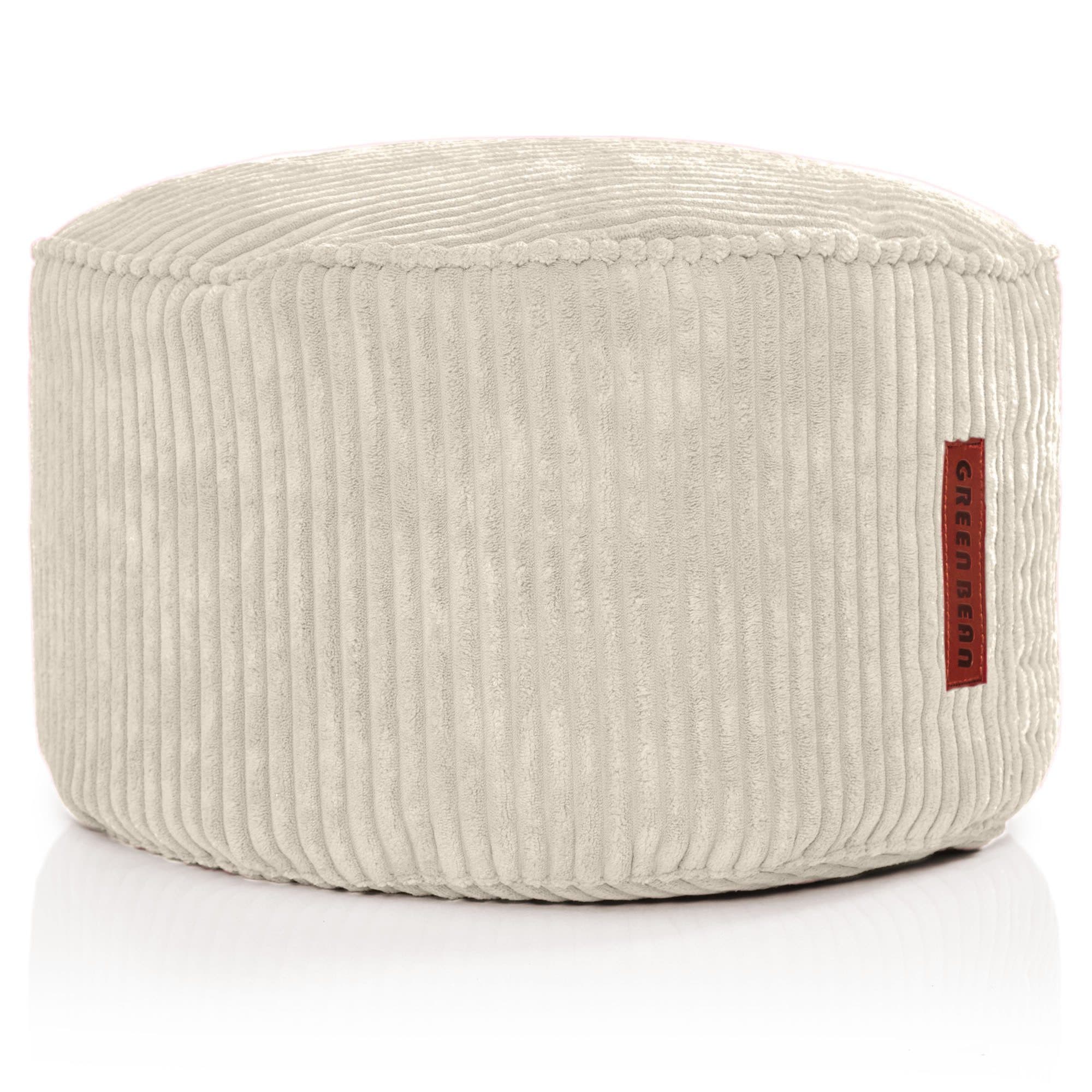 Green Bean Pouf Sitzhocker Cord Beige 45x25cm - Bild 2