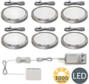 B.K.Licht LED Unterschrankleuchte 6er Set Warmweiß Aluminium Bild 2