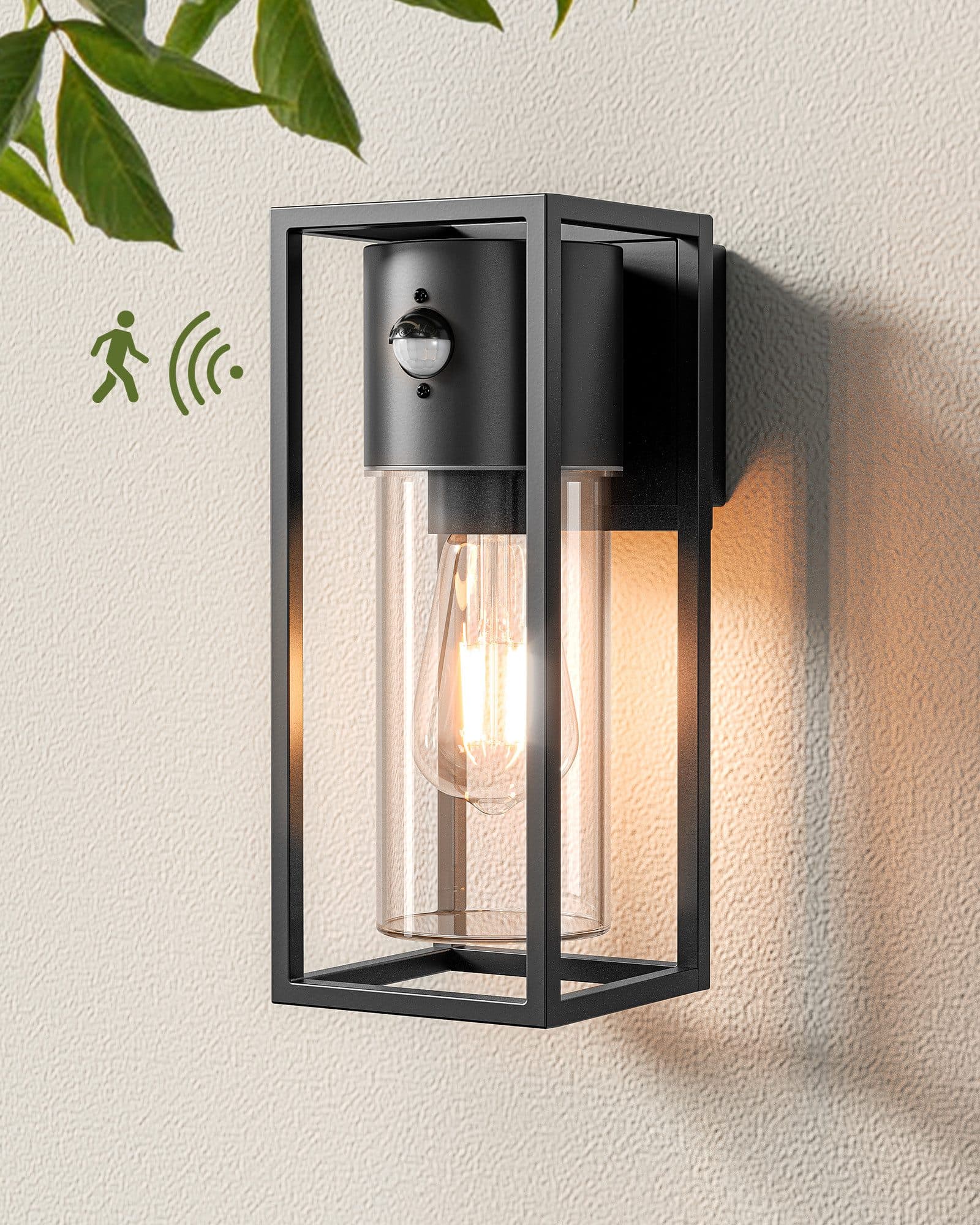 EDISHINE Außen-Wandleuchte mit Bewegungsmelder, moderne Wandlampe für Garten, Fassade und Haustür - Bild 2