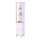 RELAXDAYS Hochschrank Bad Hochschrank Weiß Bambus Bild 2