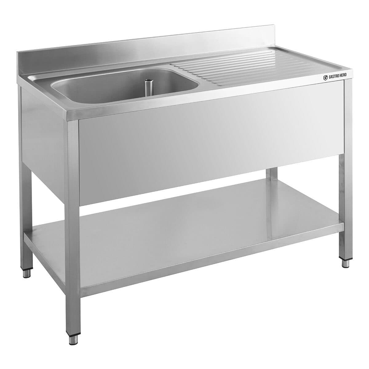 GastroHero Spültisch Edelstahl mit Becken und Abtropffläche - Bild 2