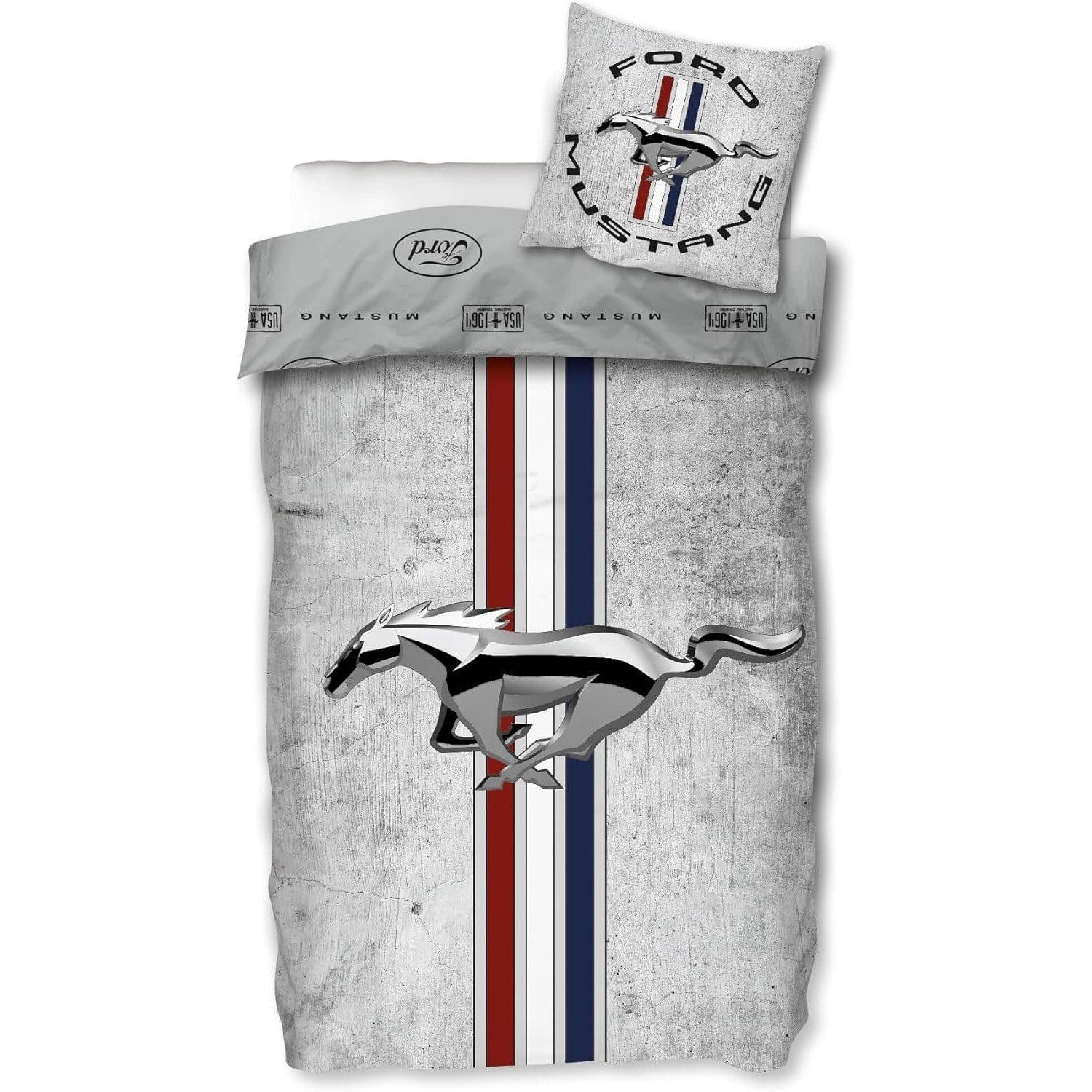 SkyBrands Wendebettwäsche Ford Mustang 100% Baumwolle