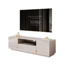 Lookway TV-Schrank ONYX Kaschmir Hochglanz mit goldenen Akzenten Bild 2