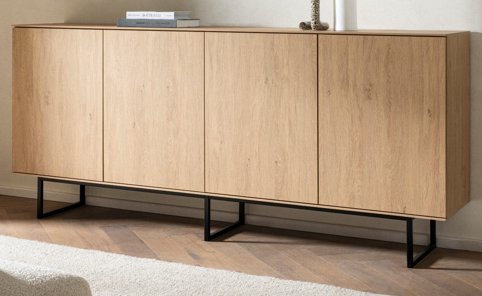 Furn.Design Sideboard Breda Stone Eiche Dekor 4-türig 200 x 90 cm - Bild 2