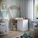 Vicco Wickelkommode Kristian Weiß/Goldkraft Eiche 85x77.3cm Wickelaufsatz Bild 2