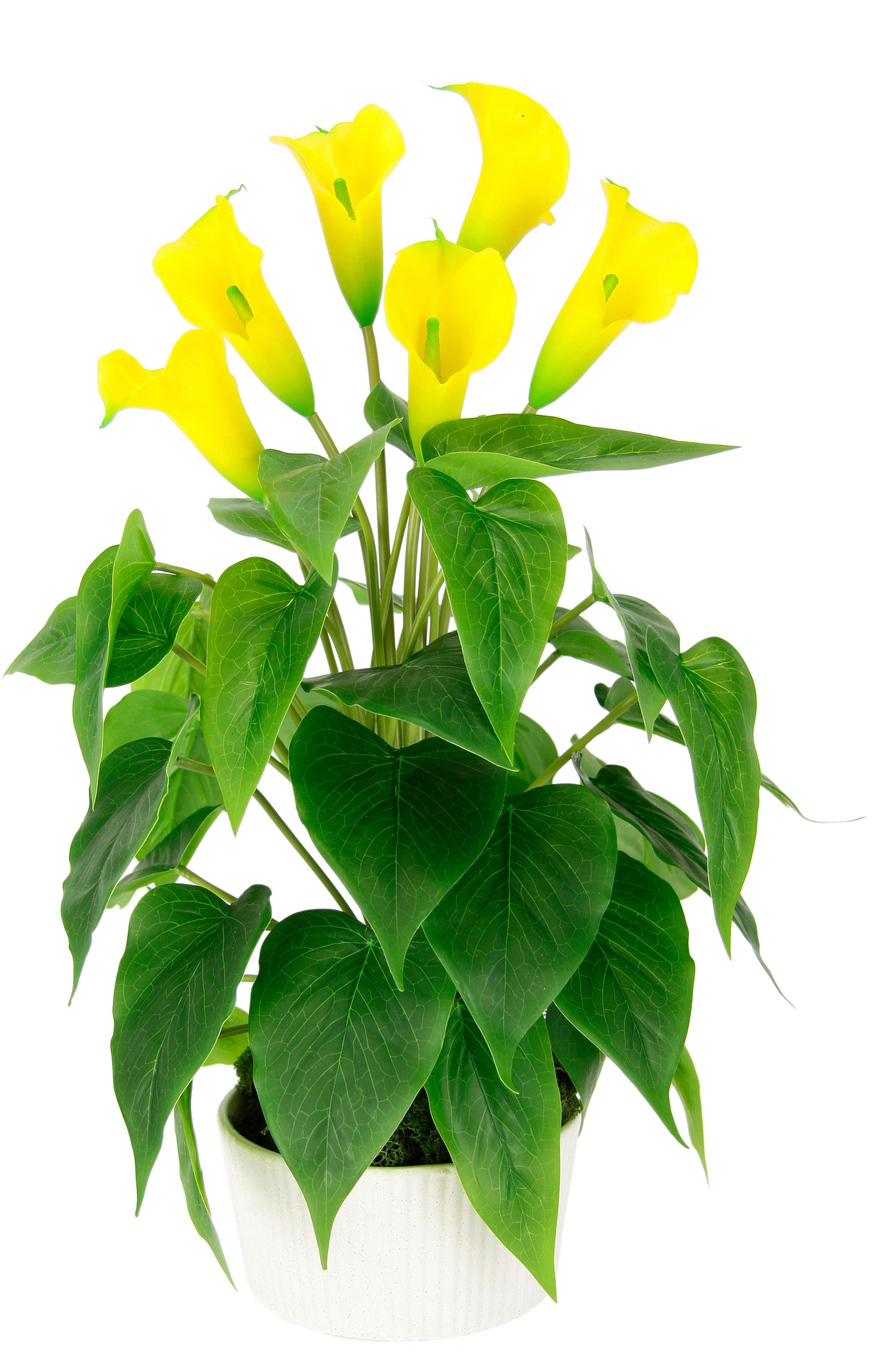 Kunstblume Calla Gelb Keramik
