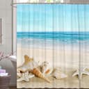 M&W DAS DESIGN Duschvorhang 180x200cm Meeresthema Bild 2