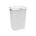 ROTHO Wäschekorb Country 55l Weiß mit Deckel und Tragegriffen Bild 2