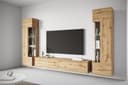 OTTO HOME Wohnwand Kenia Braun Hängevitrine Vitrine Lowboard Eckverglasung Bild 2