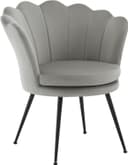 Woltu Relaxsessel Blumenform Samt Metallbeine Grau/Rosa/Weiß Bild 2
