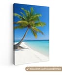 OneMillionCanvasses® Leinwandbild Strand Palme Tropisch Meer 20x30 cm Bild 2