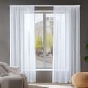 Deconovo Vorhang Gardinen Kräuselband Wohnzimmer Transparent 2er Set Bild 2