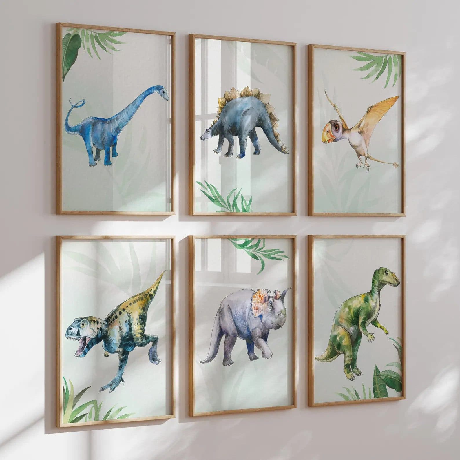 MeinBaby123® Poster Dinosaurier Grün Kinderzimmer Wandbilder - Bild 2