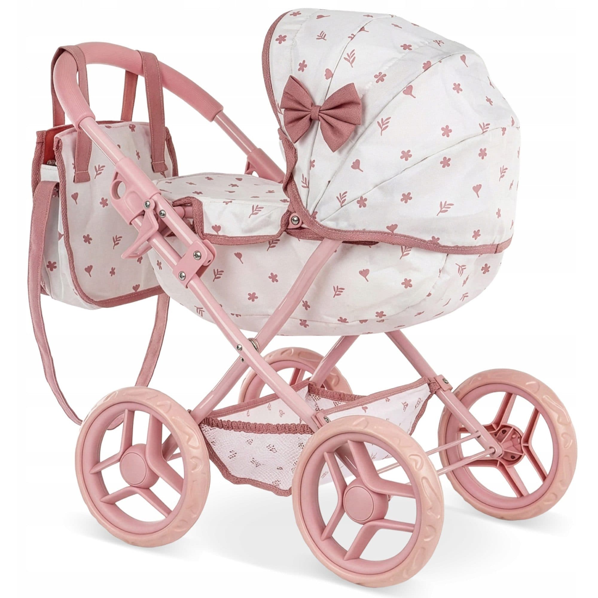 kinderplay Puppenwagen Gondel mit Tasche – faltbar – leise EVA-Räder - Bild 2