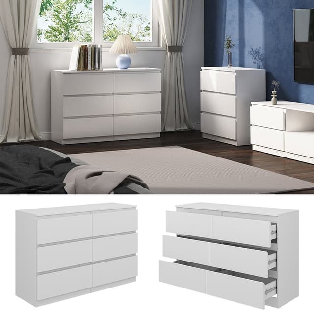 Vicco Calisto Kommode Weiß - Modernes Sideboard Design für Eleganz und Stauraum