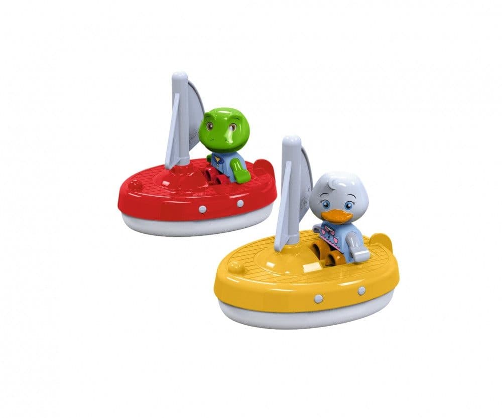 Aquaplay Wasserbahn Outdoor Wasser Spielzeug 2 Segelboote + 2 Figuren - Bild 2
